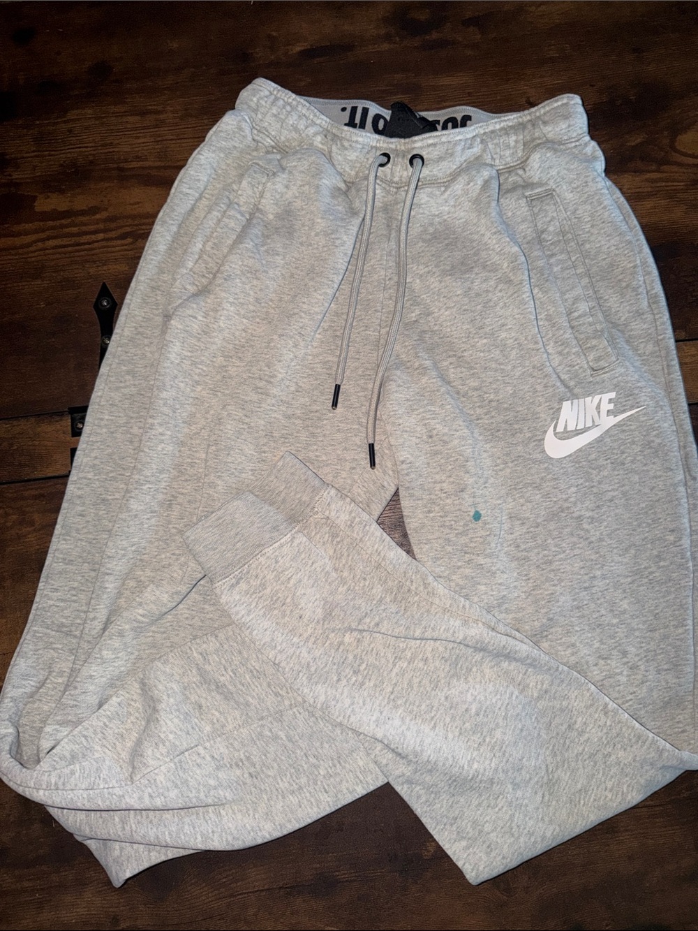 Nike Light Gray womens Jogger Sweatpants with White Swoosh